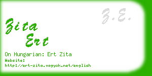 zita ert business card